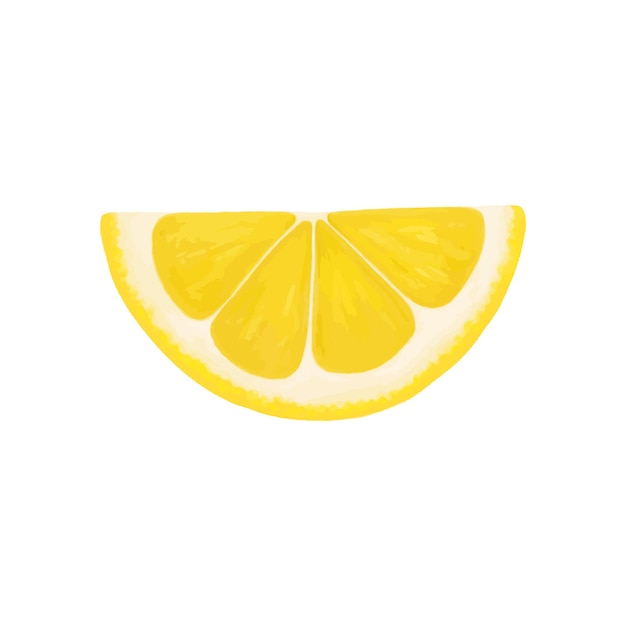 Tranche De Citron Vector Illustration Réaliste Isolée Sur Fond Blanc Citron Eps Icône Clipart