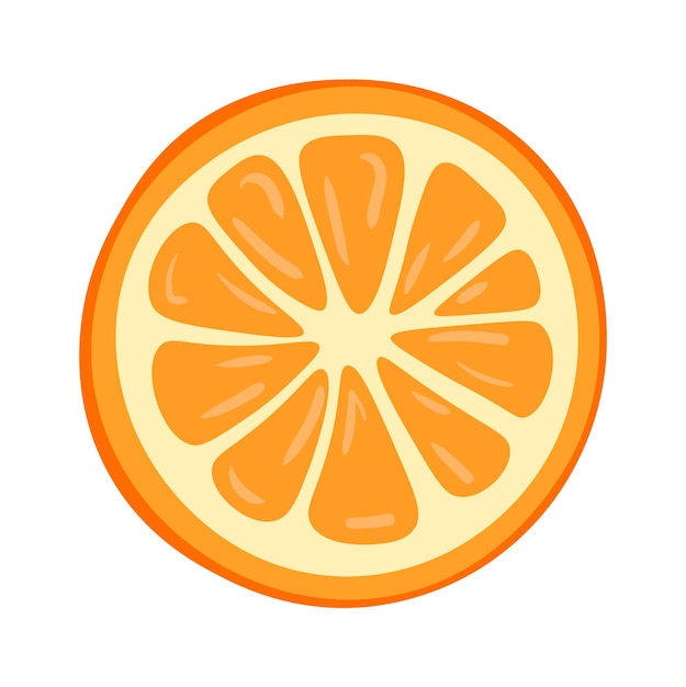 Tranche D'orange Illustration Vectorielle De Fruits Exotiques
