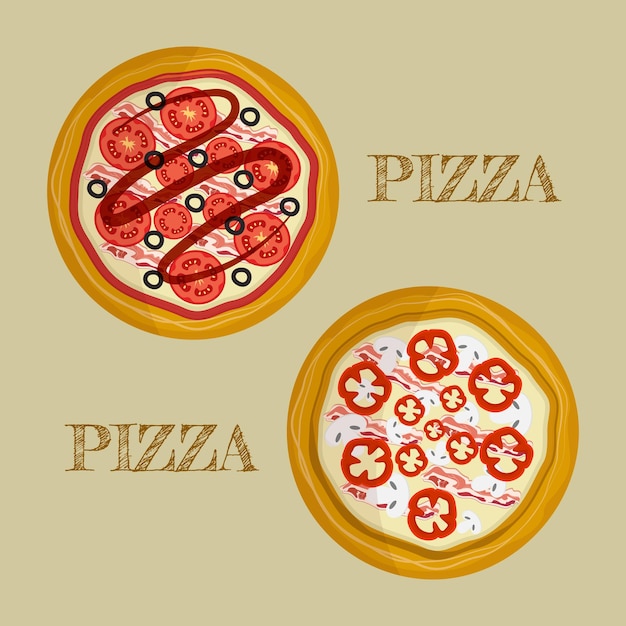 Tranche De Pizza Vectorielle Illustration De Restauration Rapide