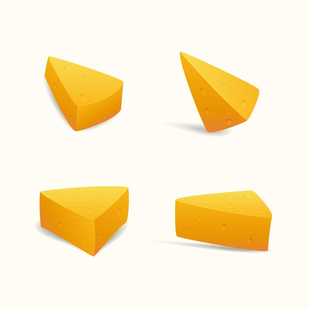 Vecteur tranches de fromage suisse