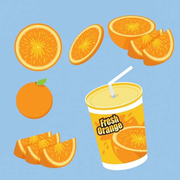 Tranches D'orange Additionnées De Jus D'orange