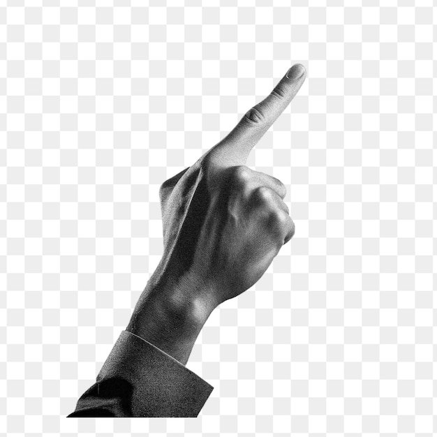 La transparence du signe de la main PNG Grunge