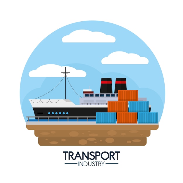 Vecteur transport maritime et logistique