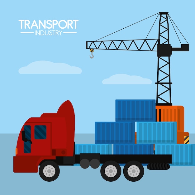 Vecteur transport maritime et logistique
