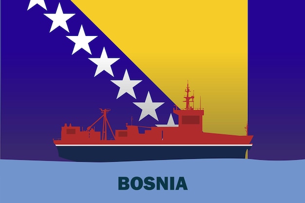 Transport Maritime Avec Vraquier Drapeau Bosnien Ou Grand Navire Sur Fret Maritime Et Logistique
