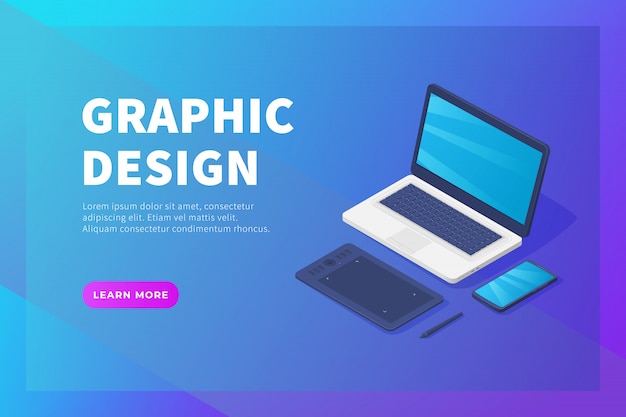Travail de conception graphique pour un concepteur professionnel pour un modèle de site Web ou une page d'accueil de destination