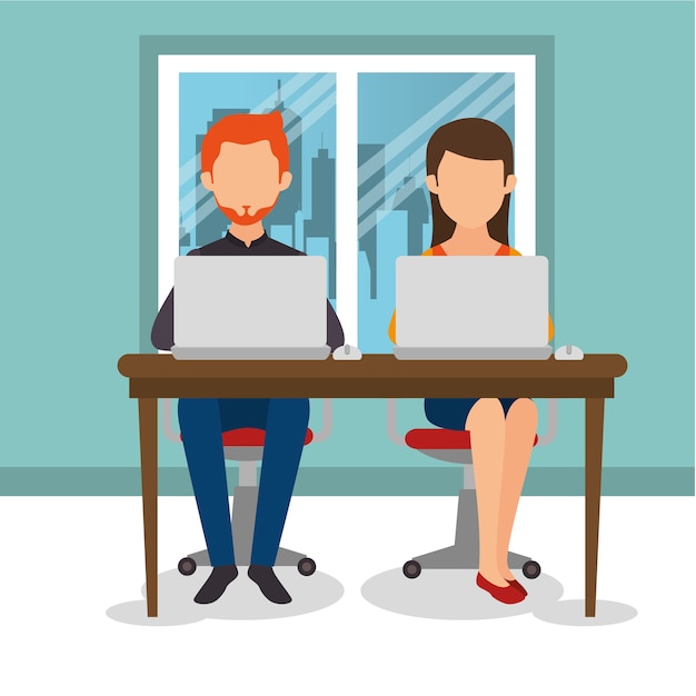 Travail d'équipe Les gens se sont réunis au bureau