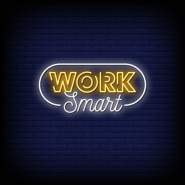 Travailler Le Texte De Style Smart Neon Signs