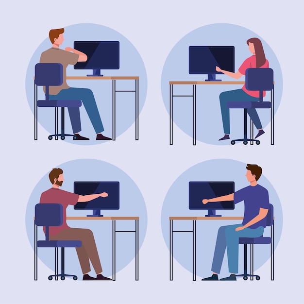Travailleurs en milieu de travail