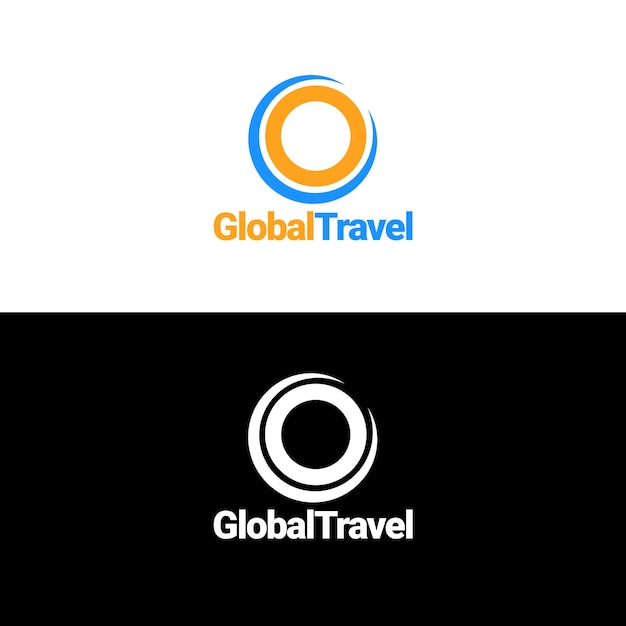 Travel Global Logo Vector Illustration Adaptée à Votre Entreprise