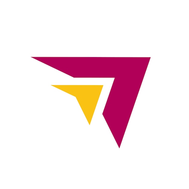 Triangle Géométrique Abstrait Flèche Vers Le Haut Logo D'entreprise élément De Modèle De Conception De Logo Vectoriel Plat