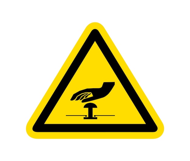 un triangle jaune avec un oiseau dessus