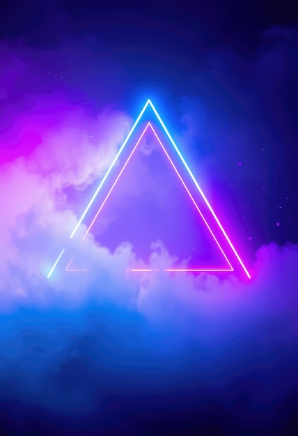 Le triangle néon dans le paysage cosmique des nuages