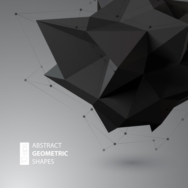 Vecteur triangles abstraits espace low poly.