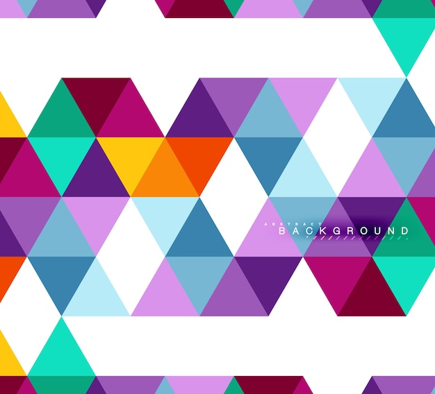 Triangles multicolores concept de carreaux de mosaïque d'arrière-plan abstrait