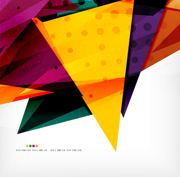 Triangles superposés brillants 3d modernes