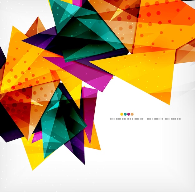 Triangles superposés brillants 3d modernes