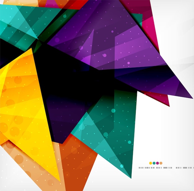 Triangles superposés brillants 3d modernes