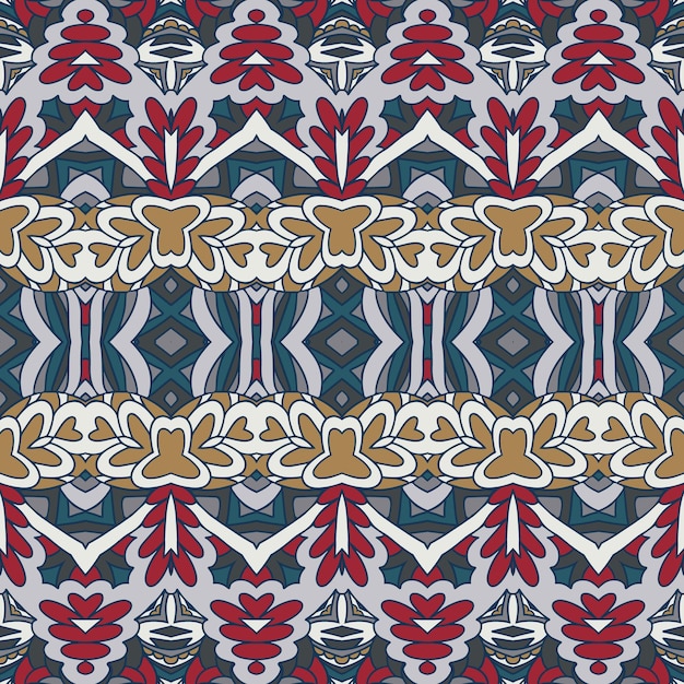 Vecteur tribal vintage abstrait géométrique ethnique motif sans couture ornemental.