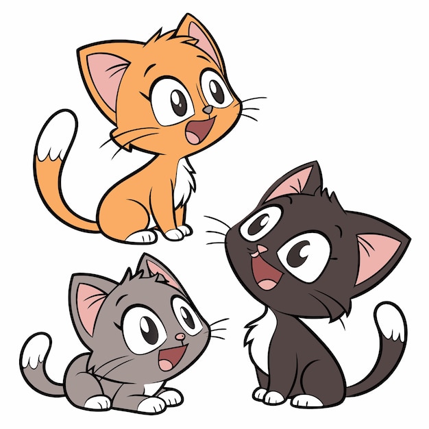 Trois adorables chatons