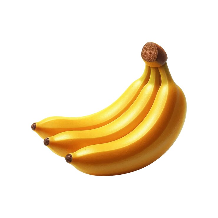 Vecteur trois bananes avec un autocollant