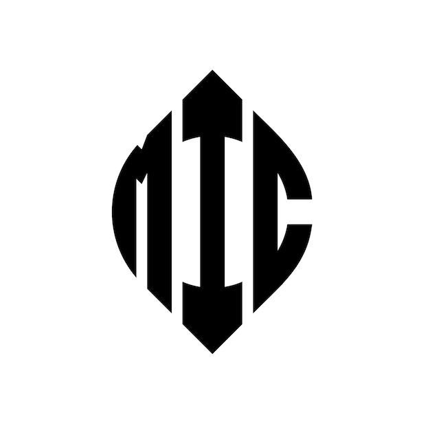 Vecteur les trois initiales forment un logo en cercle mic emblème en cercle monogramme abstrait lettre marque vector