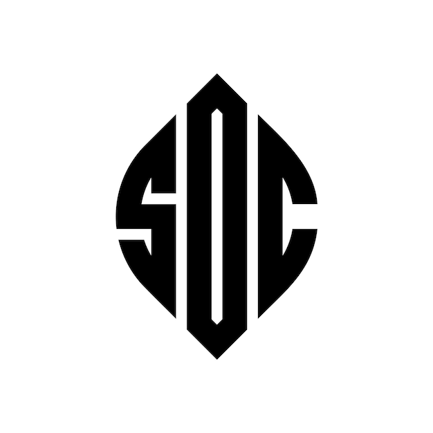 Les Trois Initiales Forment Un Logo Circulaire Sdc, Un Emblème Circulaire, Un Monogramme Abstrait, Une Lettre, Une Marque, Un Vecteur.