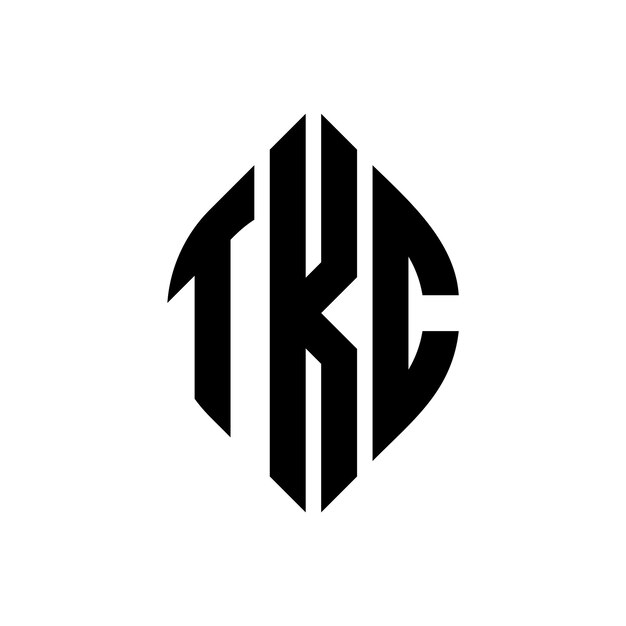 Les trois initiales forment un logo circulaire TKC Circle Emblem Abstract Monogram Letter Mark Vector