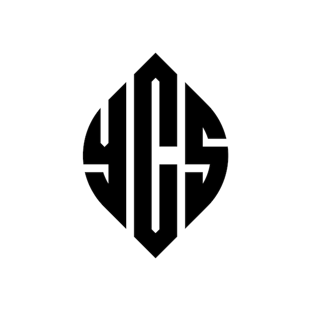 Les Trois Initiales Forment Un Logo Circulaire Ycs Emblème Circulaire Abstrait Monogramme Lettre Marque Vecteur