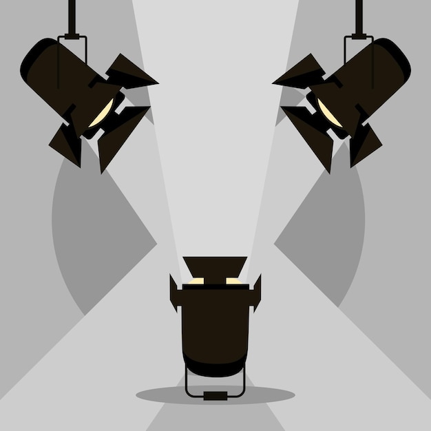 Trois Lampes De Projecteur