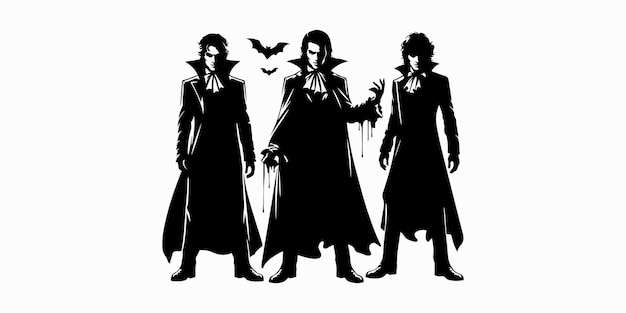 Trois silhouettes de vampires