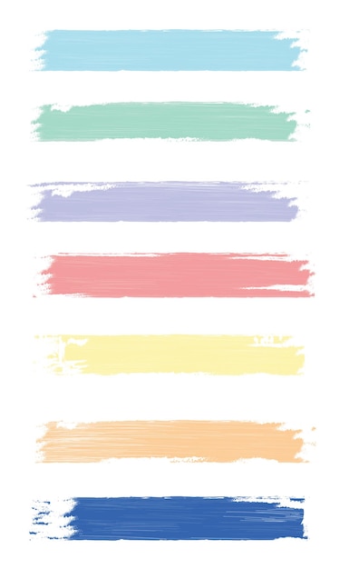 Trois traits de peinture colorés avec cadre et place pour le texte Illustration vectorielle