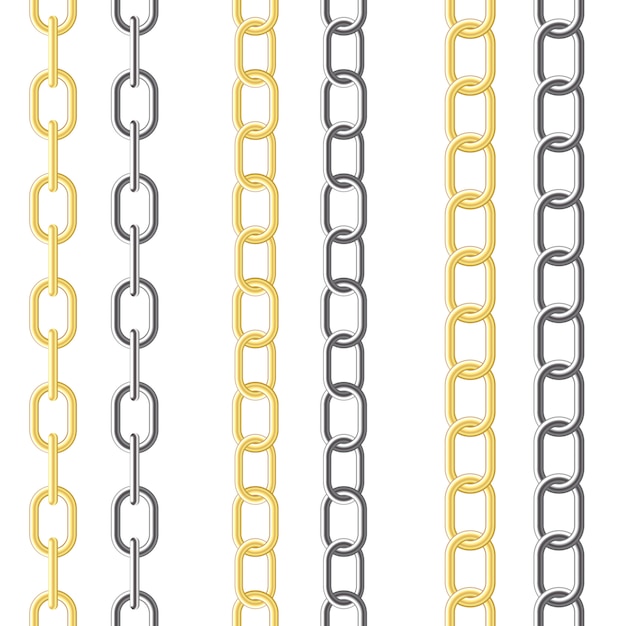 Trois Types De Chaînes Différentes Sur Le Blanc