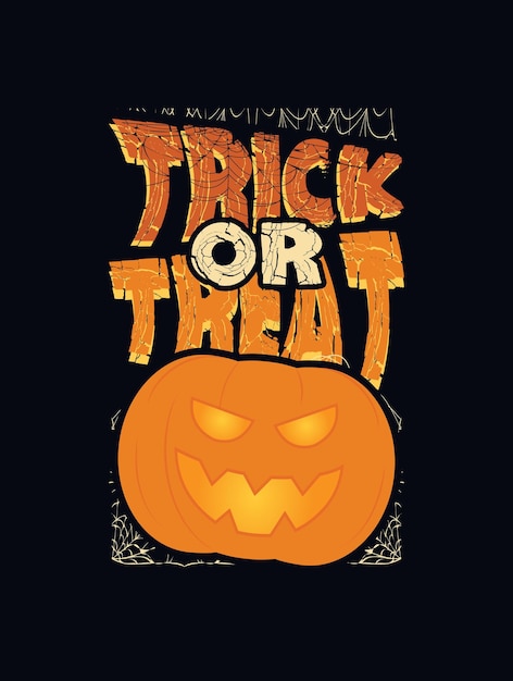 Tromper ou traiter la conception de t-shirt d'Halloween