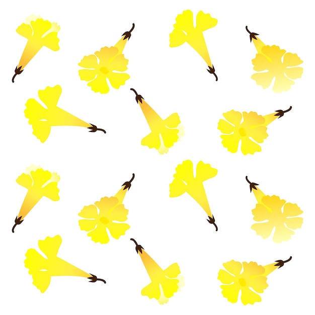 Trompette Jaune Vecteur Arbre Belle Fleur Jaune