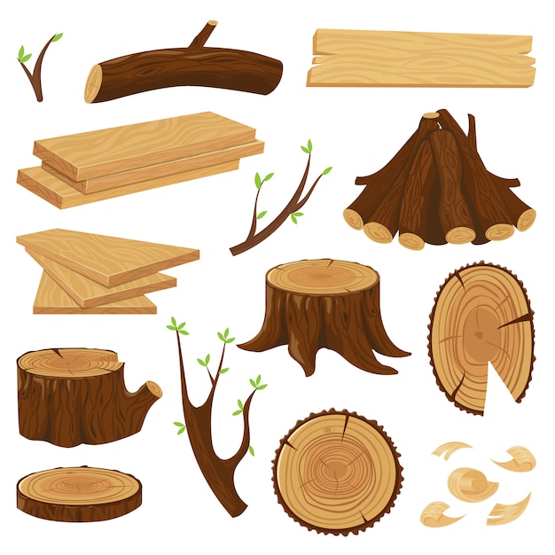 Tronc en bois. Bois de chauffage empilés, troncs d'arbres d'exploitation forestière et tas de bûche isolé