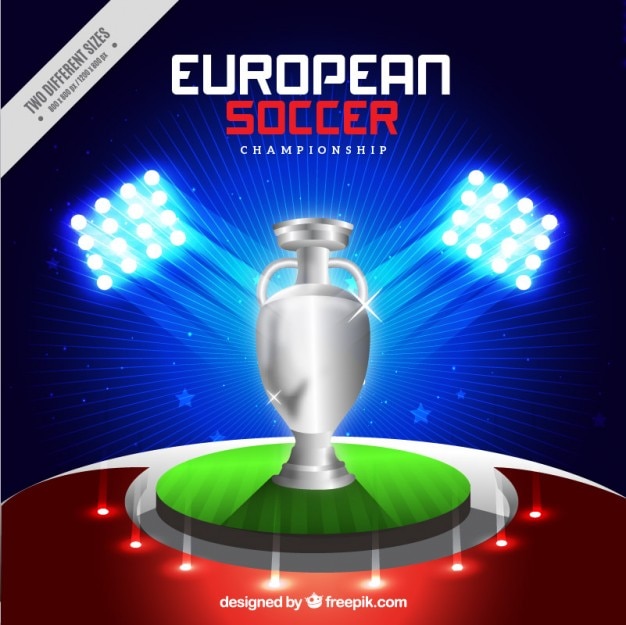 trophée Argent européen fond de football