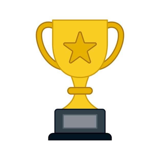 Trophée isolé sur fond blanc Illustration vectorielle