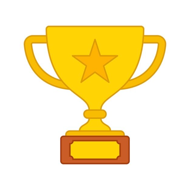 Trophée isolé sur fond blanc