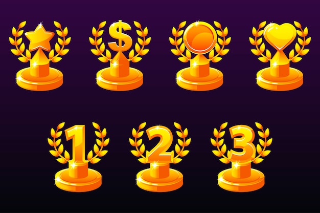 Trophées D'or Dans L'application De Jeu