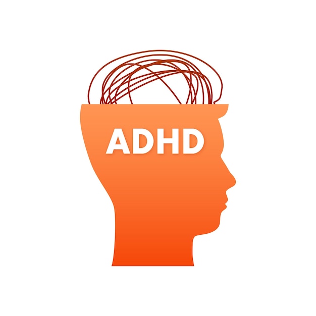 Trouble de l'attention du TDAH Prévenir le TDAH Vector stock illustration