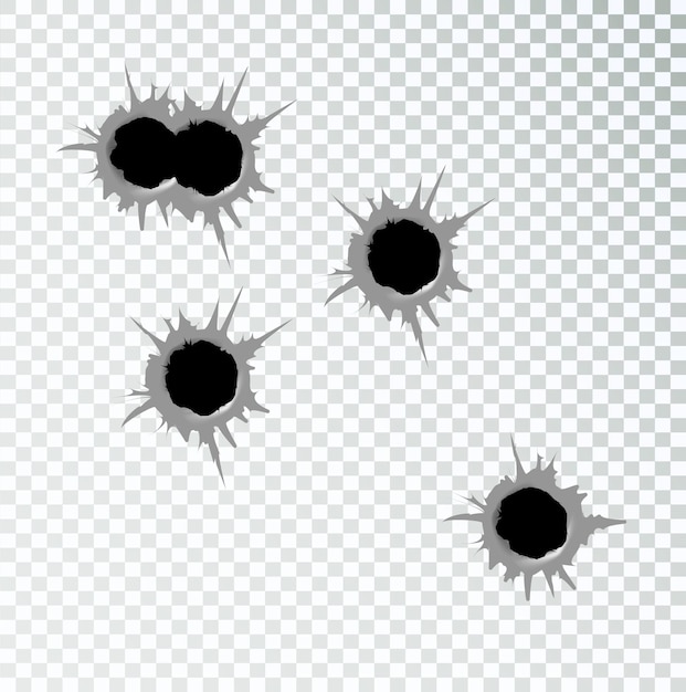 Vecteur trous de balle faciles à placer sur différentes couleurs ou vecteurs d'arrière-plan