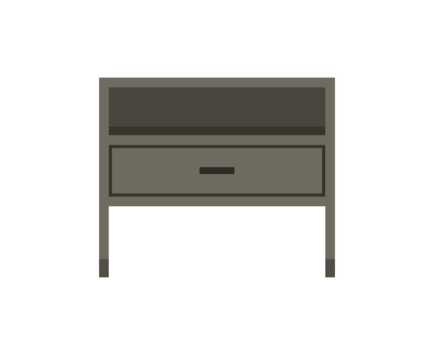 Trousse de commode table de chevet vectoriel textures en bois équipement de maison de dessin animé pour l'intérieur