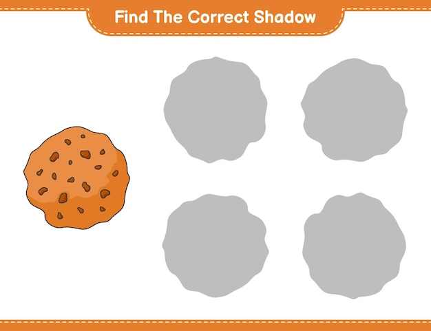 Trouvez La Bonne Ombre Trouvez Et Faites Correspondre La Bonne Ombre Du Jeu éducatif Pour Enfants Cookie