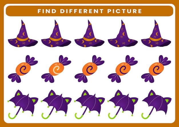 Trouvez différentes feuilles de calcul d'images pour le thème Halloween des enfants