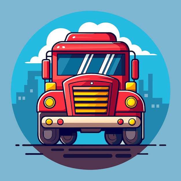 Truck de livraison Concept de service de livraison Illustration vectorielle