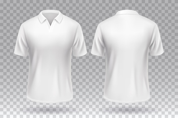 Vecteur tshirt blanc devant et dos