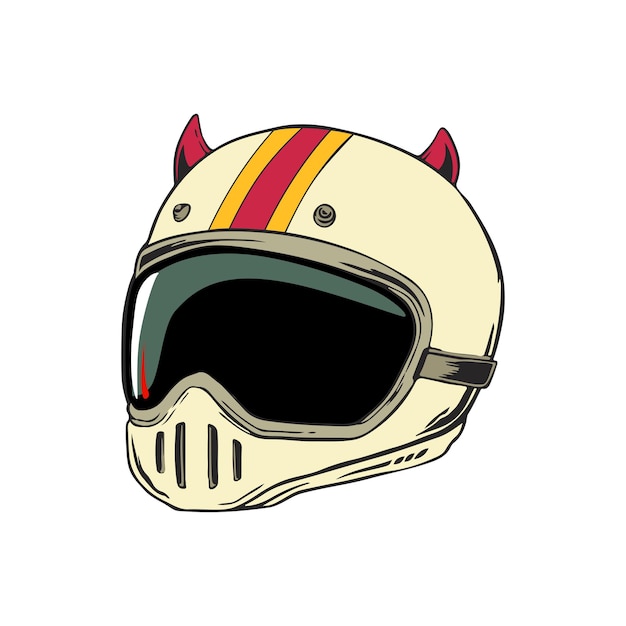 Tshirt Design Casque Racer Blanc Isolé Fond Blanc