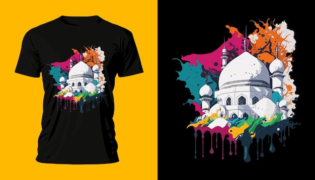 Tshirt design Mosquée Islamique Halal