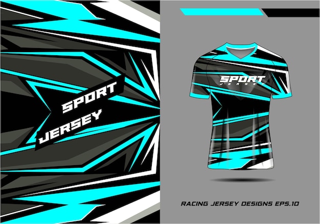 Tshirt Design De Sport Pour Maillot De Course Cyclisme Football Jeu Vecteur Premium